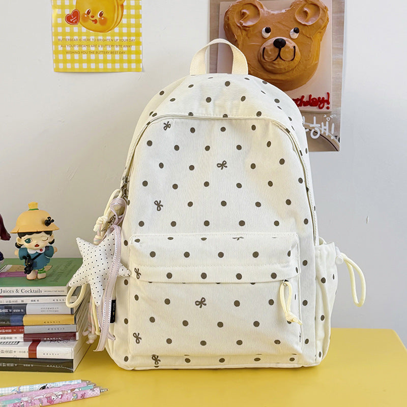 Casual Polka Dot Patterned Backpack Kalsten