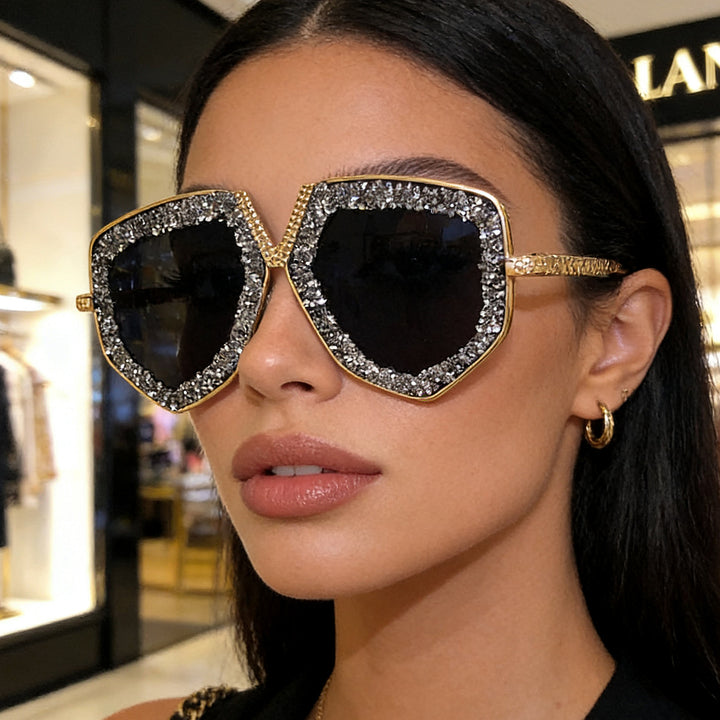 Ladies fashionable sunglasses with sparkling frame and elegant shape Kalsten