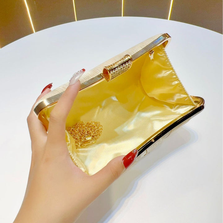 Decorative Satin Evening Clutch