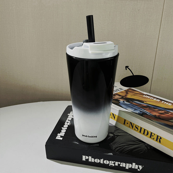 Ladies Insulated Drinking Cup with Lid and Straw Kalsten