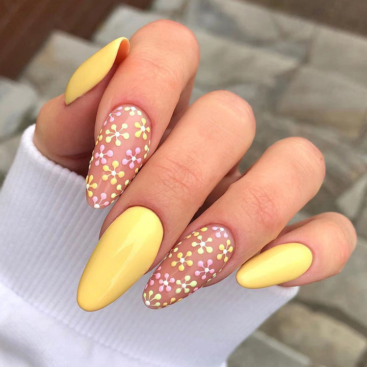 Artistic artificial nails with floral design Kalsten