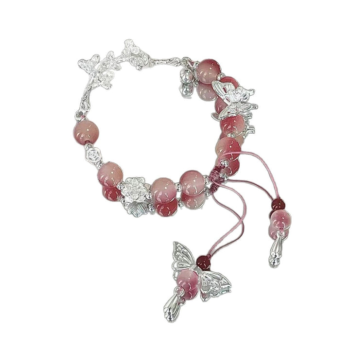 Handmade Floral Butterfly Charm Bracelet Kalsten