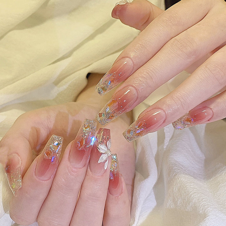 Elegant Floral Design Press-On Nail Art Set
