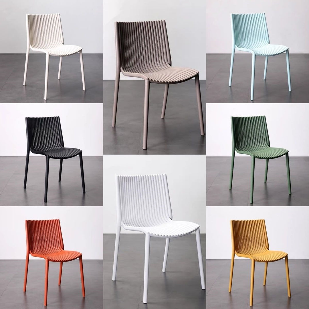 Contemporary Slatted Dining Chair Kalsten