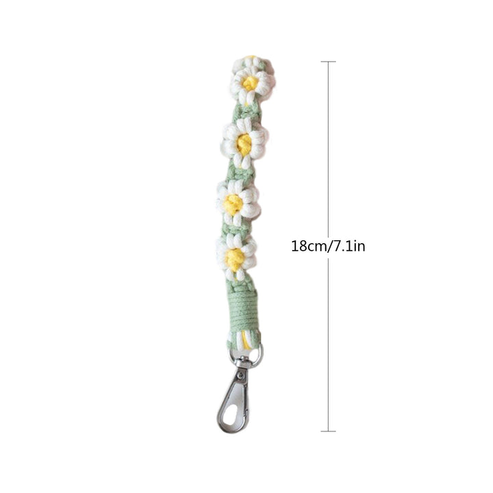 Macrame Keychain Holder with Floral Design Kalsten
