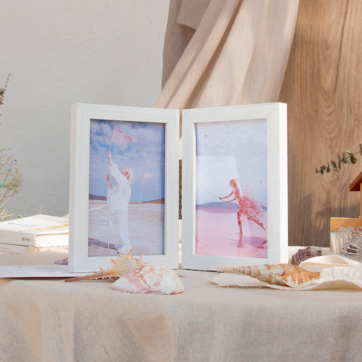Rustic Twin-Frame Picture Holder for Home Display