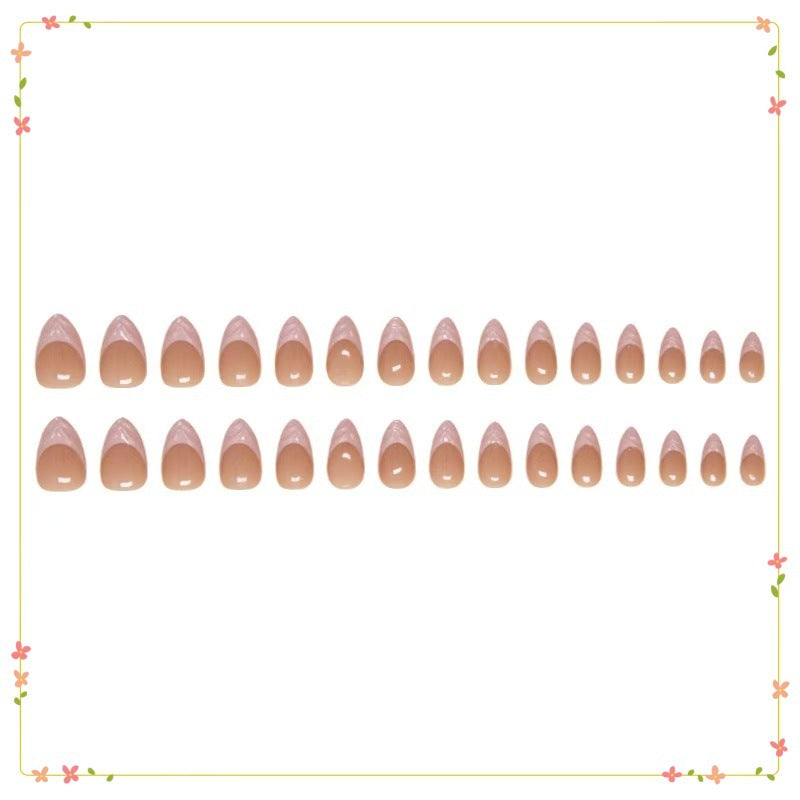 Elegant Nail Tips with French Design Kalsten