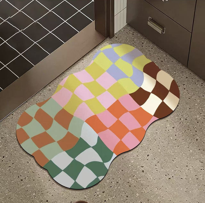 Cat-Themed Plush Bath Mat for Bathroom Decor