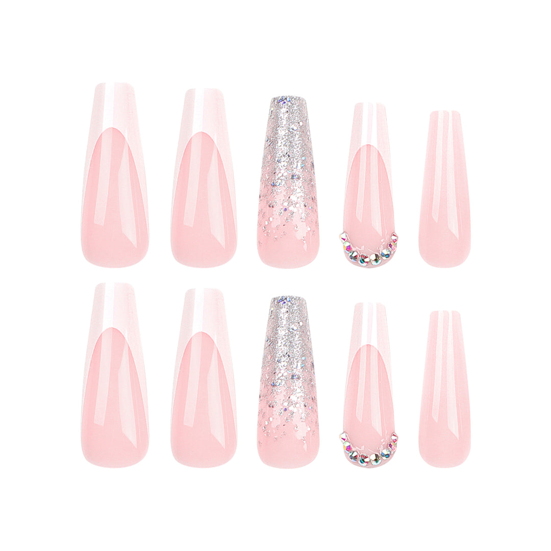 Artful Gel Nails with Glitter and Ombre Effect Kalsten