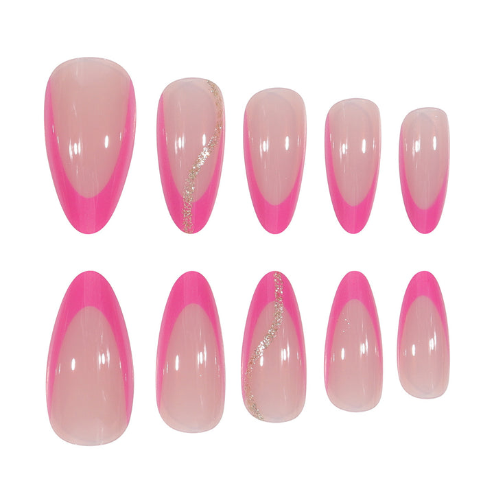 Artistic Stiletto Press-On Nails with Glitter Accent Kalsten