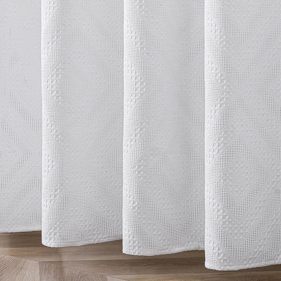 Textured Leaf Pattern Shower Curtain Kalsten
