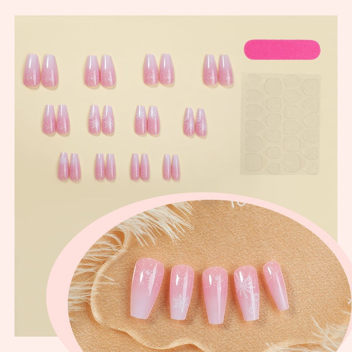 Artificial nail set with delicate flower design Kalsten