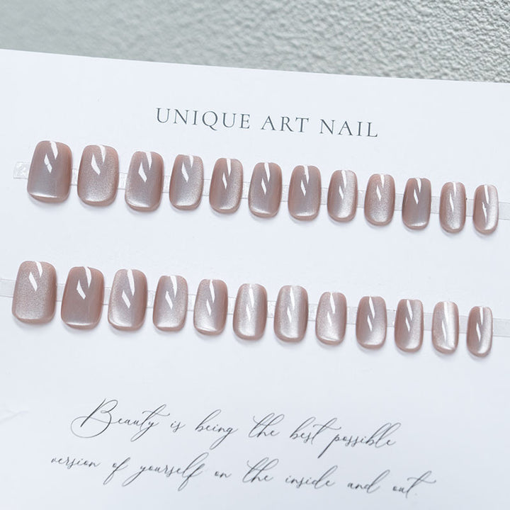 Glossy Short Press-On Nail Set