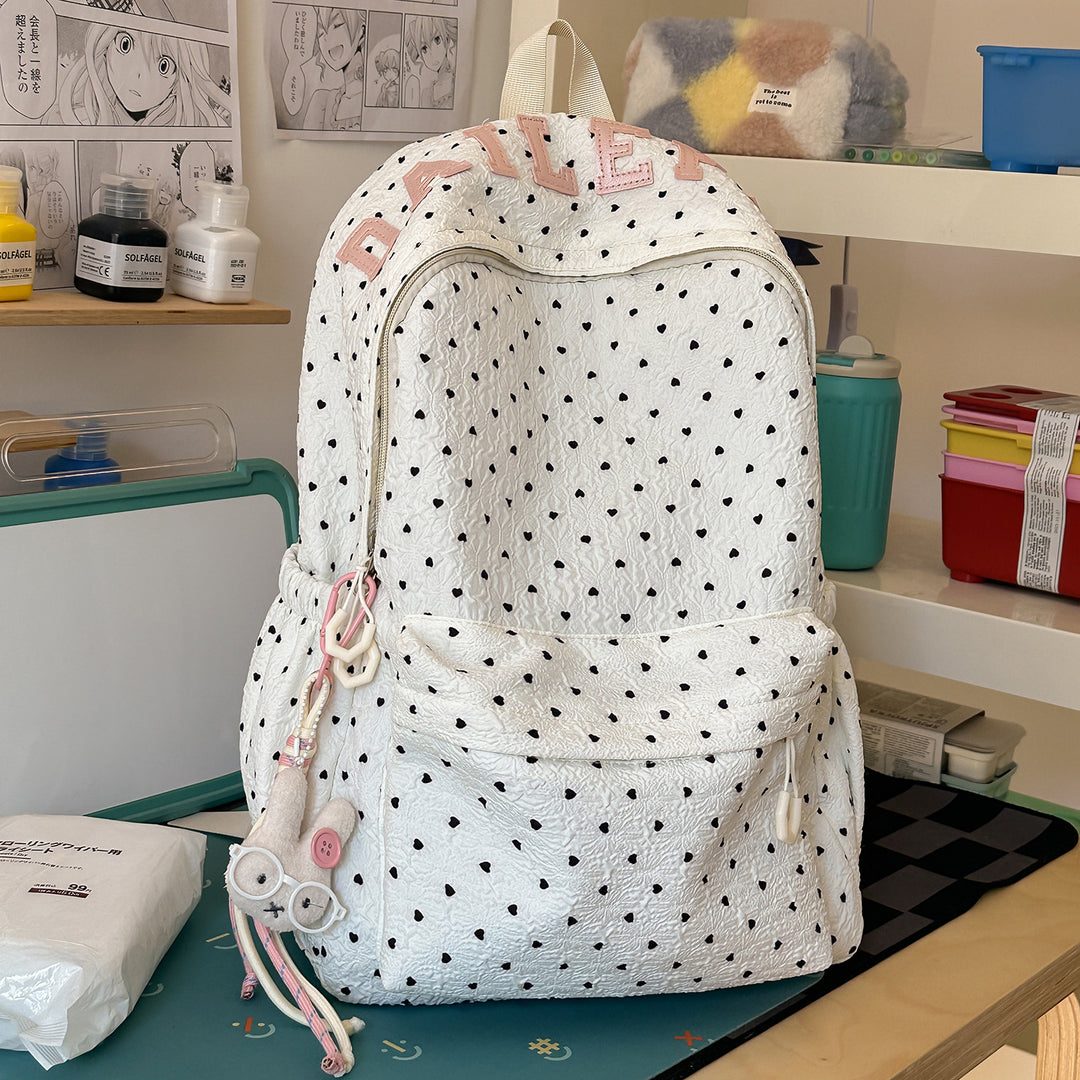 Cute Heart-Patterned Casual Backpack Kalsten