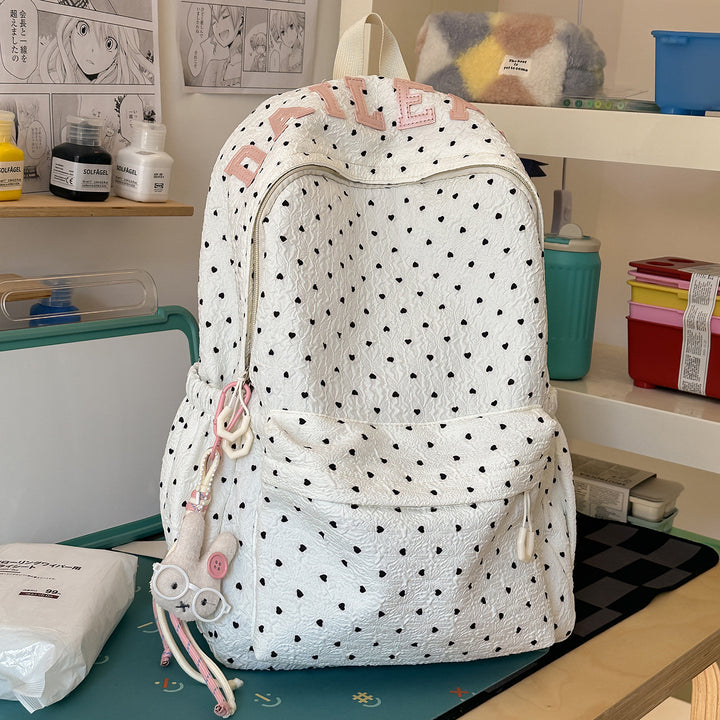 Cute Heart-Patterned Casual Backpack Kalsten