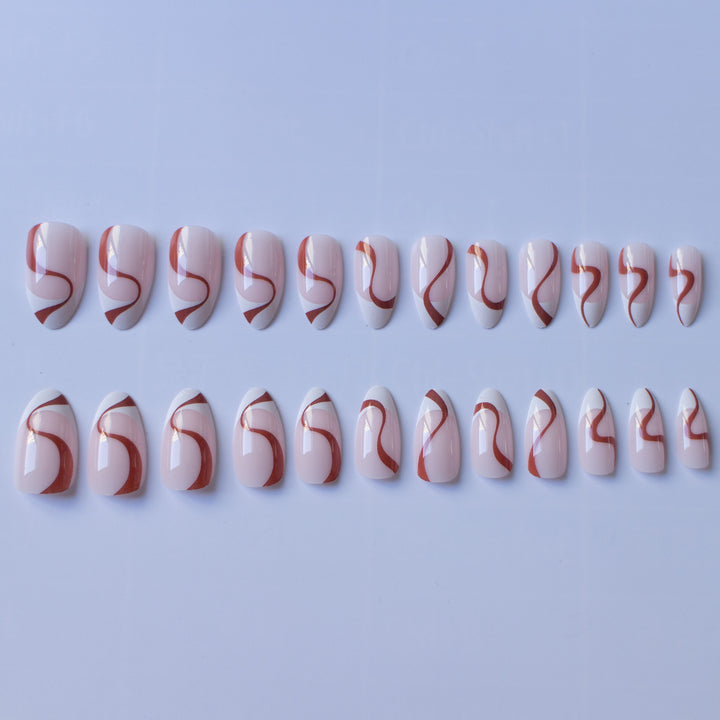 Artistic Swirl Pattern Nail Art Set