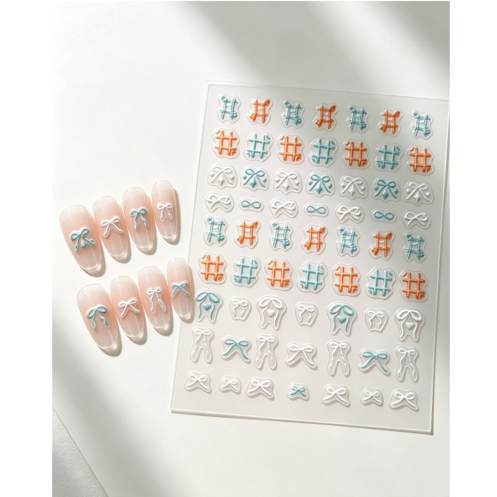 Decorative Bow Nail Art Stickers