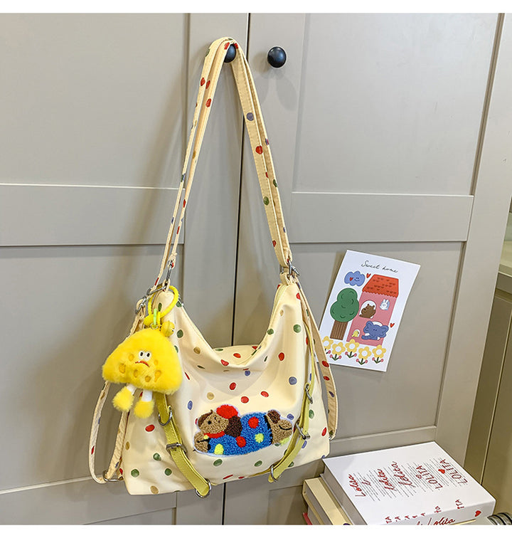 Playful Polka Dot Plush Crossbody Bag Kalsten