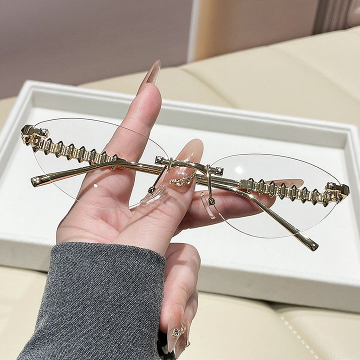 Women's fashionable glasses with elegant golden frame Kalsten