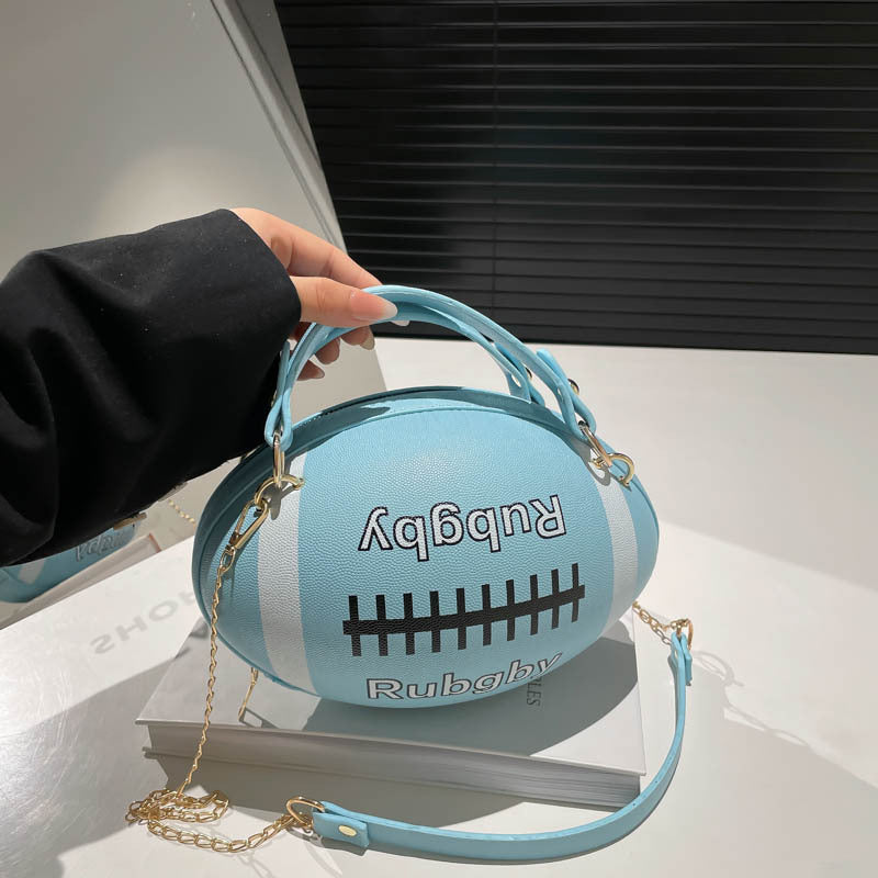 Novelty Rugby Ball Crossbody Bag