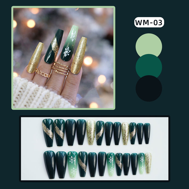 Glittery Long Stiletto Press-On Nail Set Kalsten
