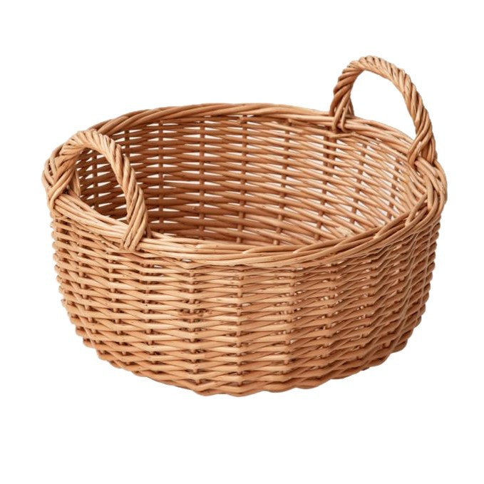 Beef Handcrafted Basket with Handle Kalsten