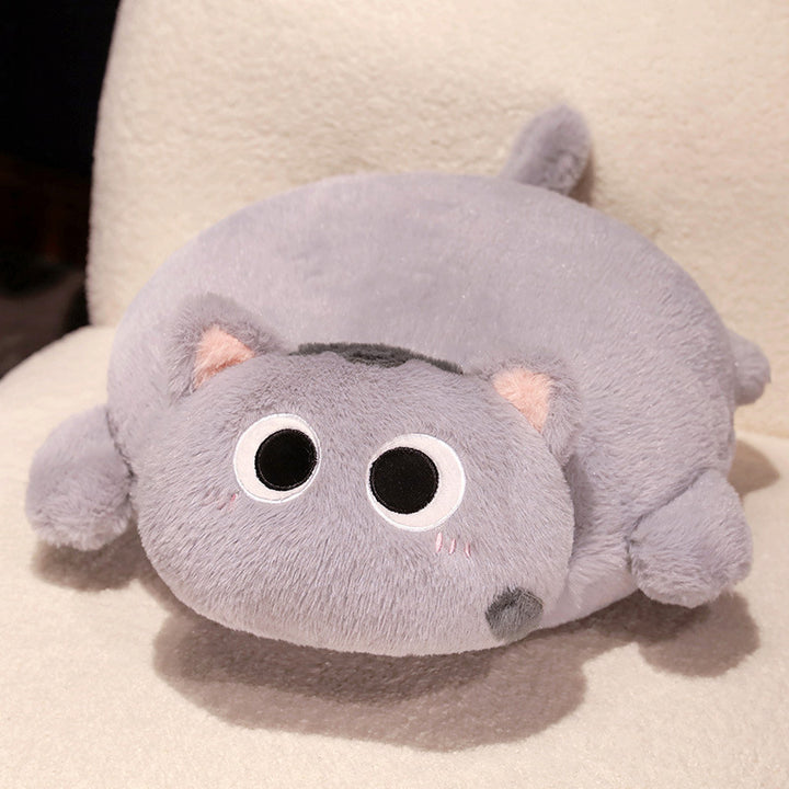 Cozy plush floor seat pouf in cat shape with shape-retaining filling