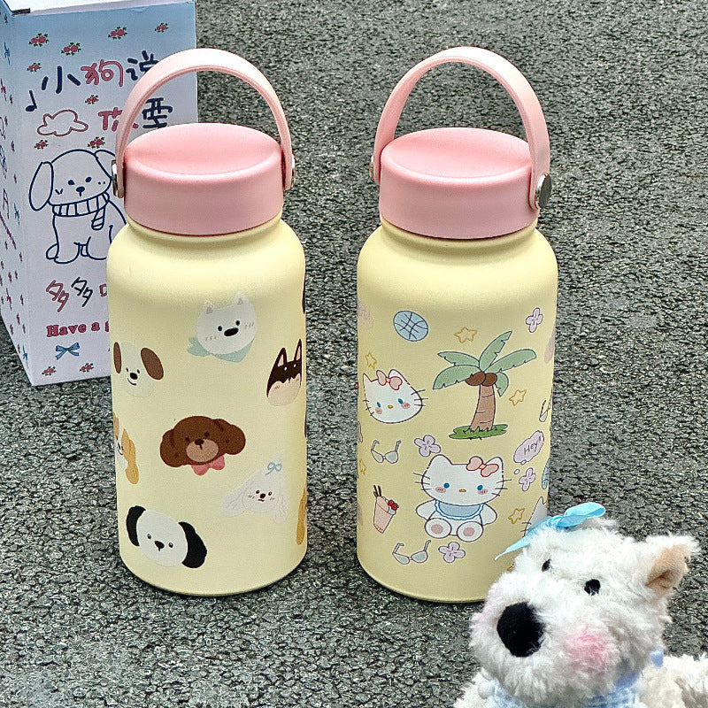 Women’s insulated drinking bottle with funny cat design Kalsten