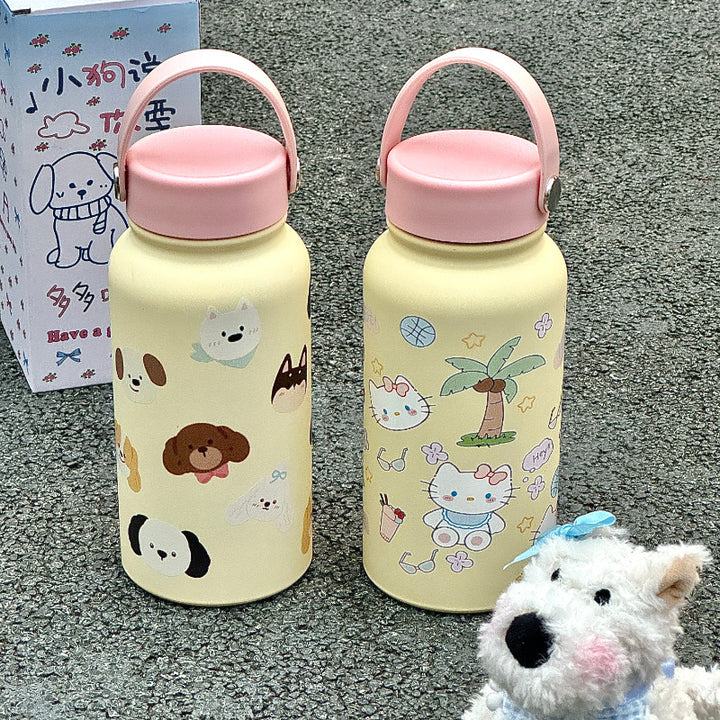 Women’s insulated drinking bottle with funny cat design Kalsten