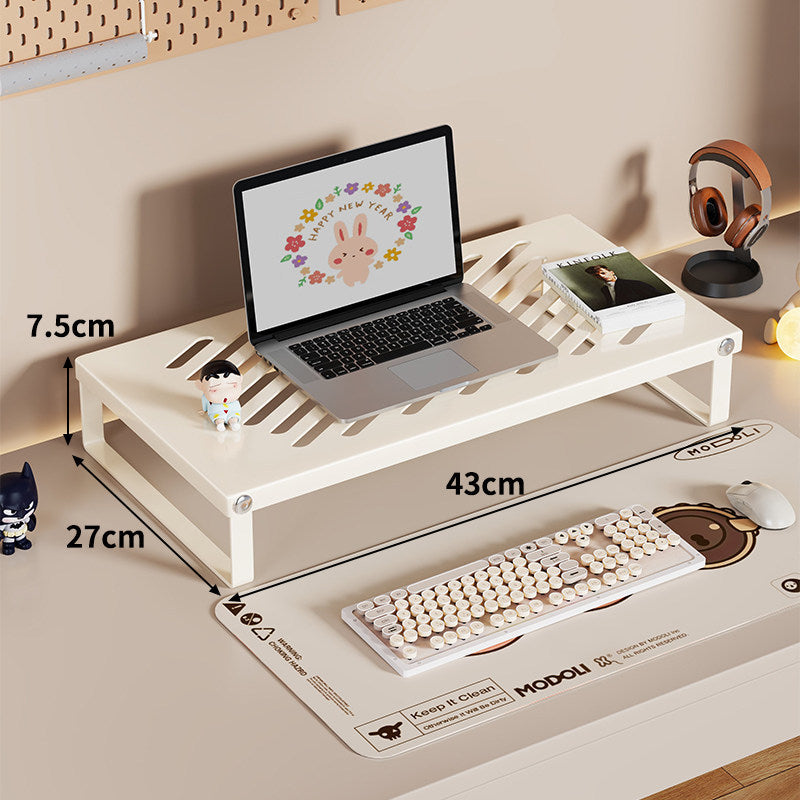 Ergonomic Ventilated Metal Laptop Riser with Under-Desk Storage