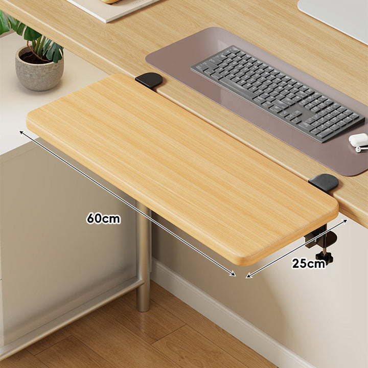 Under-Desk Sliding Keyboard Tray and Desk Extender with Smooth Glide Mount