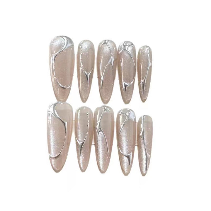 Elegant Abstract Art Press-On Nails Kalsten