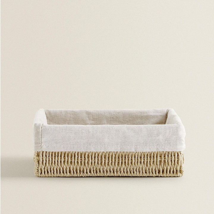 Natural storage basket with removable lining Kalsten