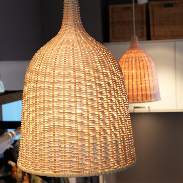 Woven Rattan Hanging Light