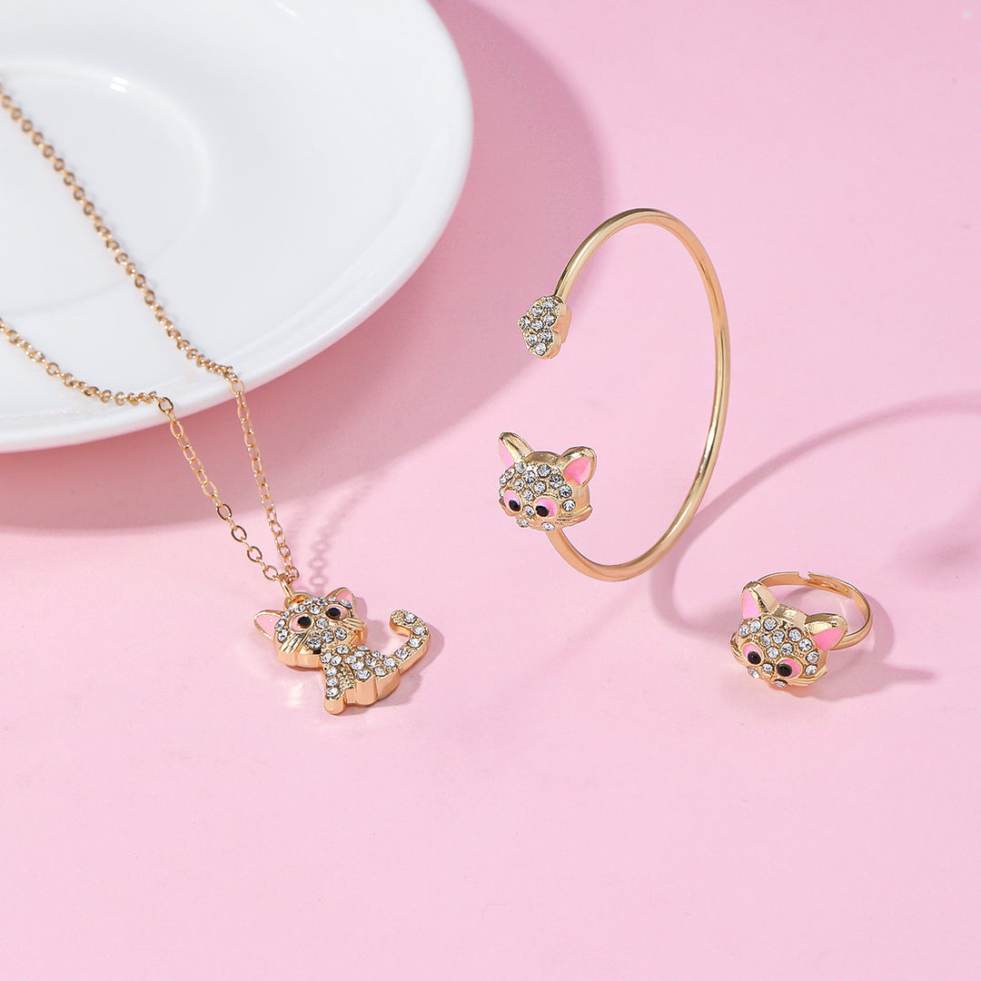 Playful Cat Jewelry Set Kalsten