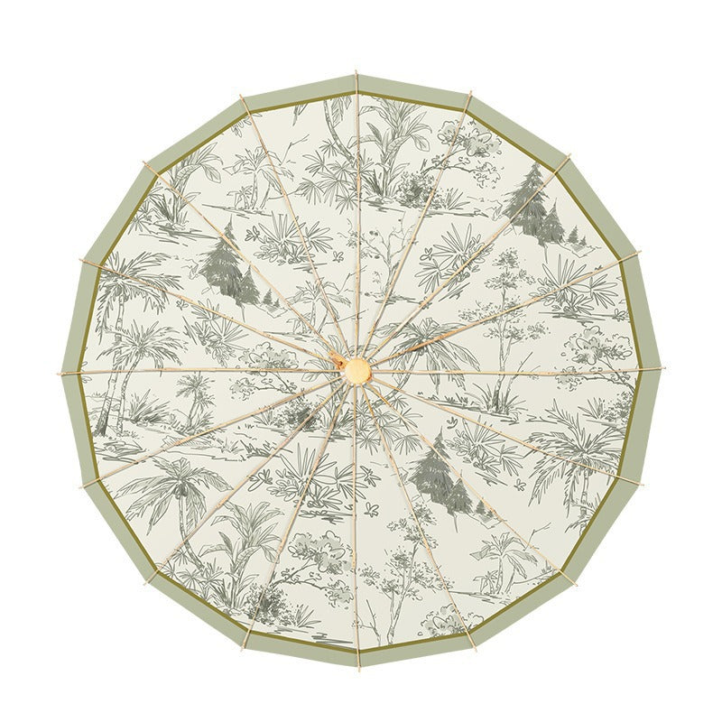 Ladies elegant folding umbrella with floral pattern and carrying bag Kalsten