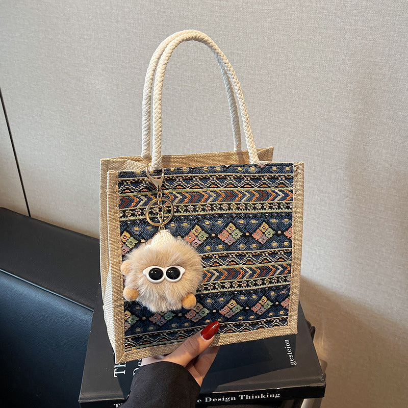 Bohemian-Inspired Texture Tote Bag