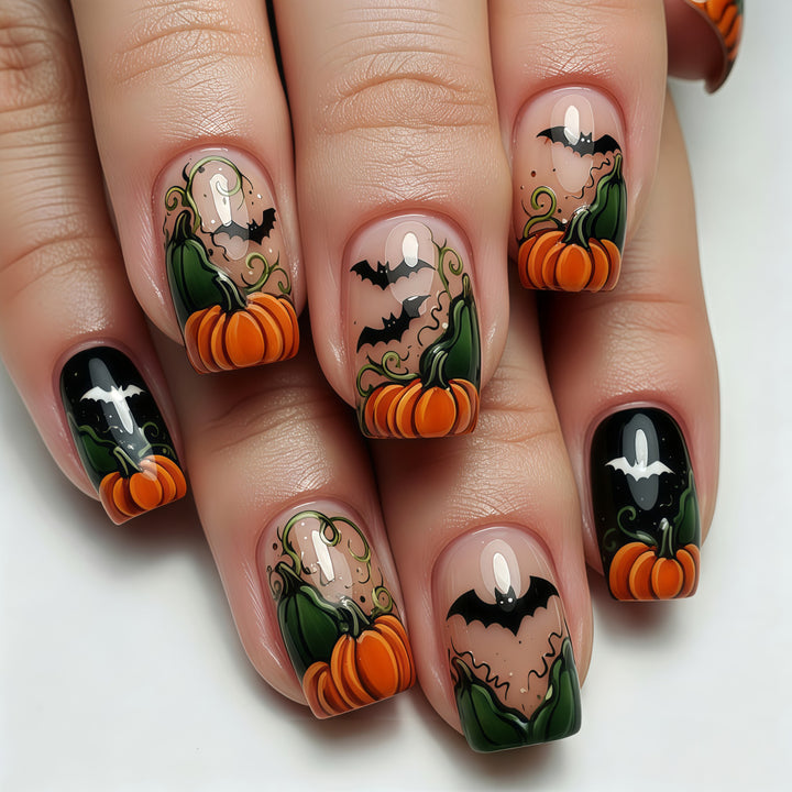 Artificial nail set with Halloween motif Kalsten