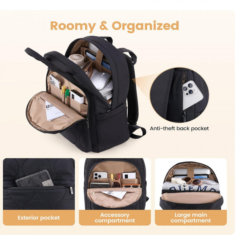 Fashionable laptop backpack with elegant quilting Kalsten