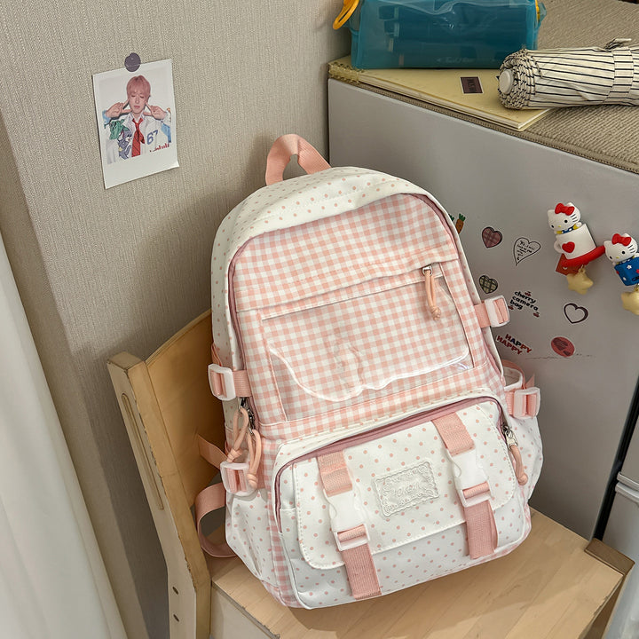 Charming Plaid Patterned Backpack Kalsten