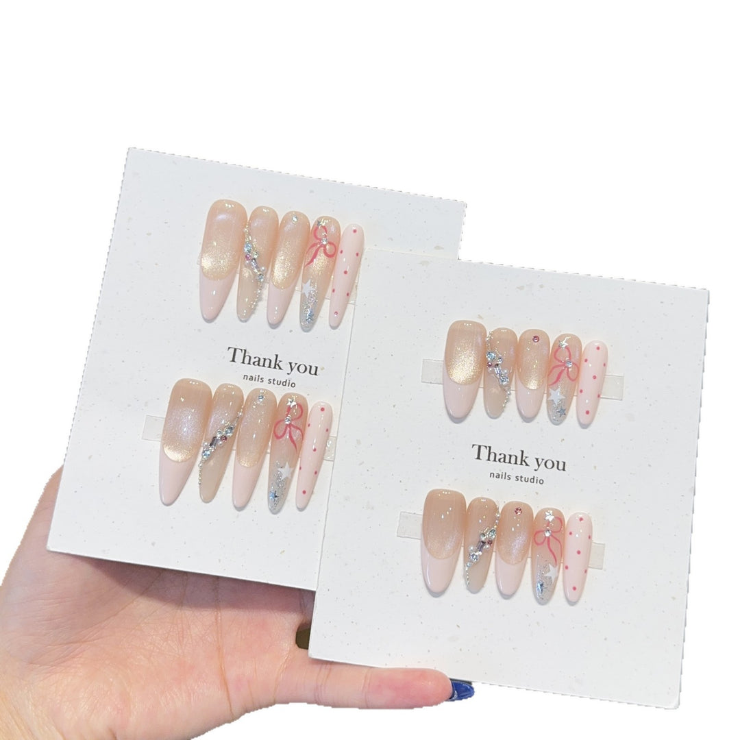 Creative Art Nail Tips with Glitter Accents Kalsten