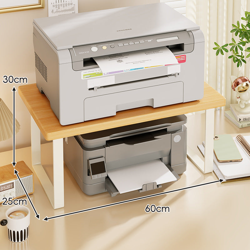 Compact TwoTier Wooden Desktop Printer and Monitor Riser