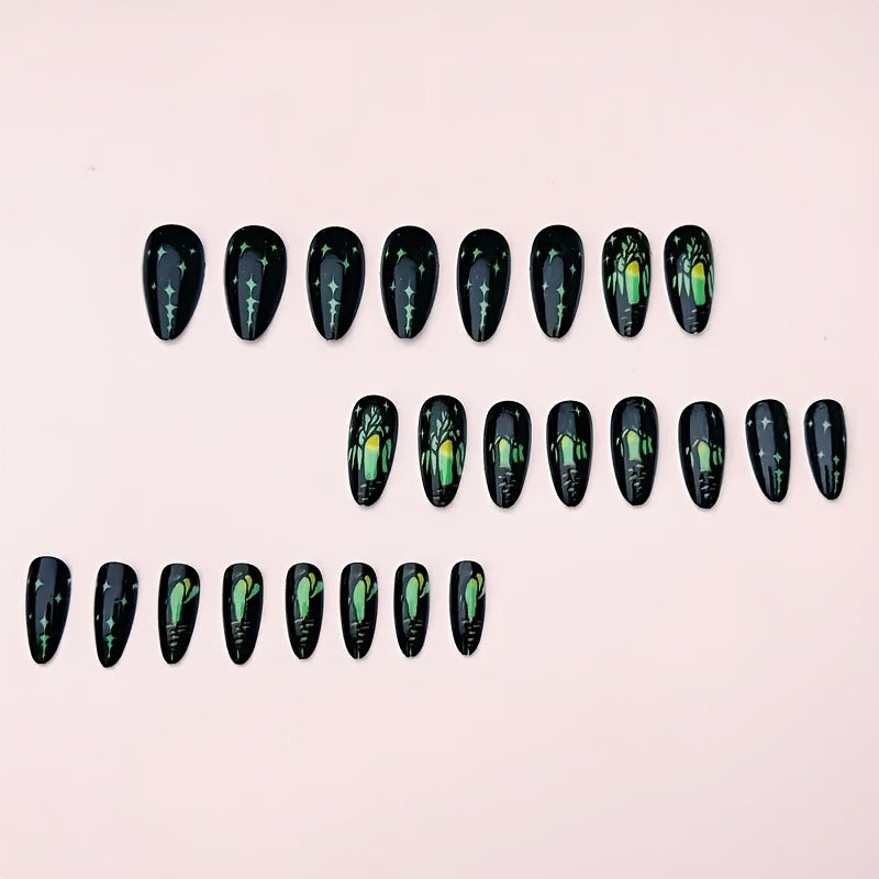 Gothic Fantasy Nail Art Design