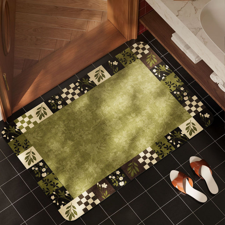 Floral Pattern Non-Slip Bath Mat