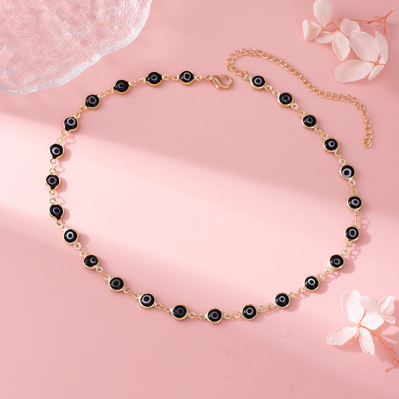 Decorative Evil Eye Charm Necklace Kalsten