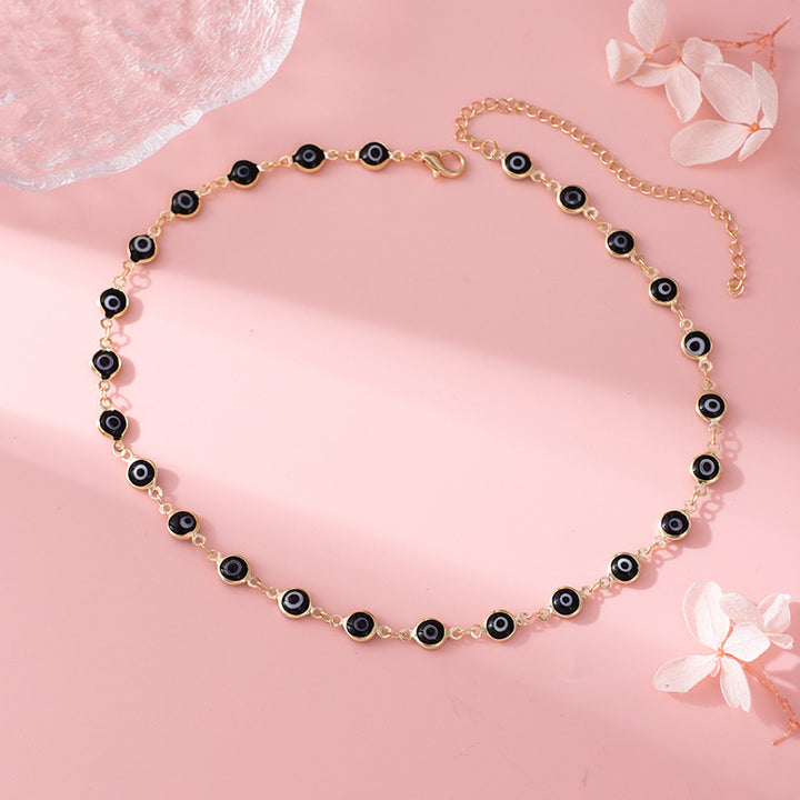 Decorative Evil Eye Charm Necklace Kalsten