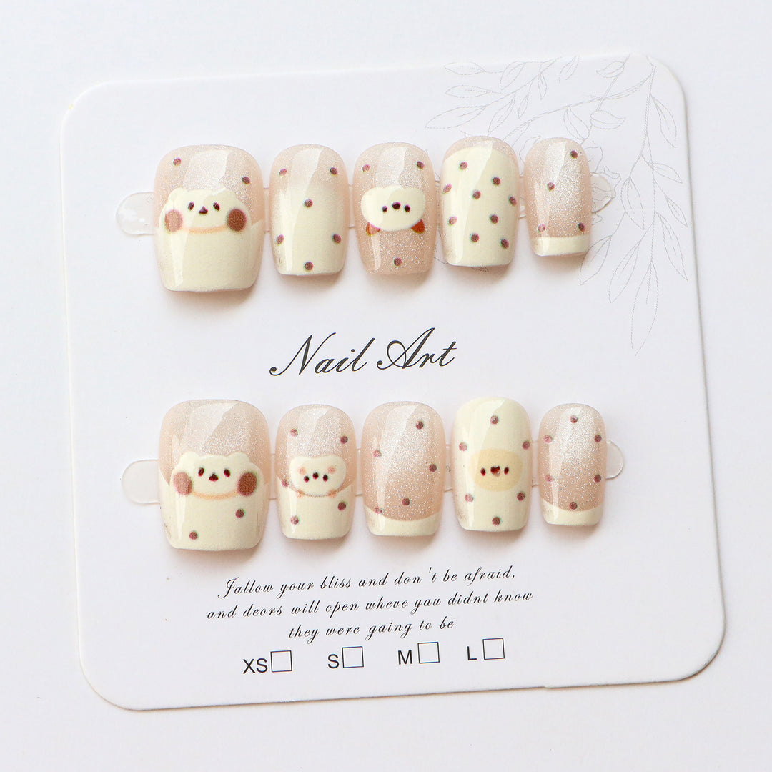 Cute Character-Inspired Press-On Nail Set