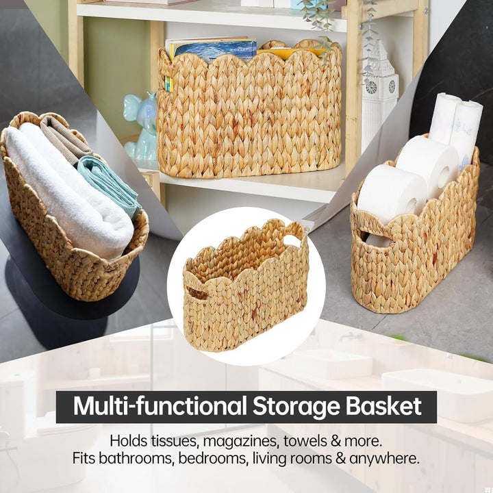 Handwoven Natural Decorative Storage Basket Kalsten