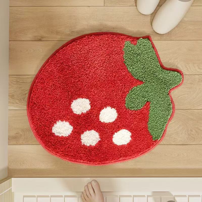 Avocado-Shaped Indoor Bath Mat for Bathroom