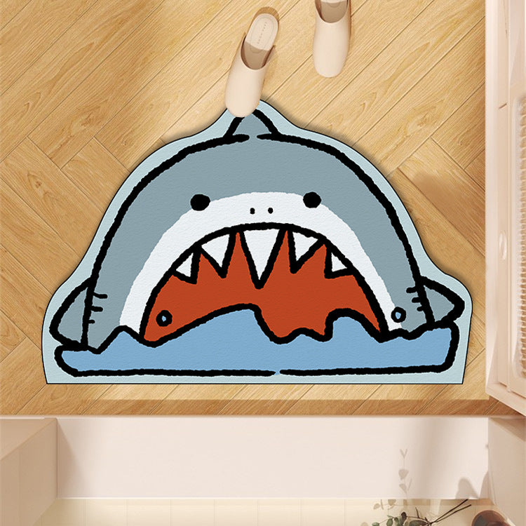 Whale-Shaped Decorative Area Mat